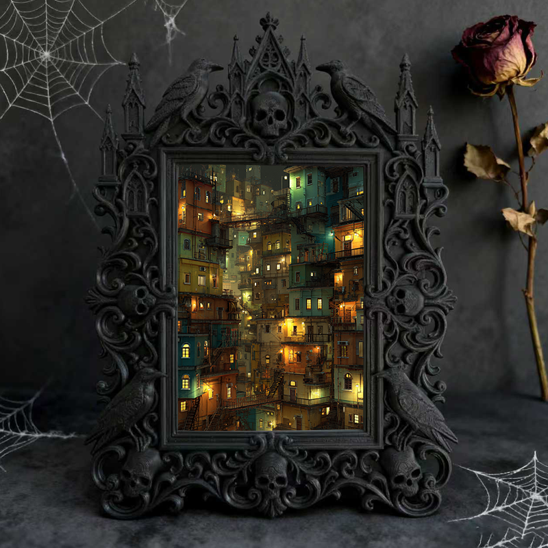 Gothic Dark Frame | Lash & Brow Studio Decor, Photo Holder, Wall-mountable