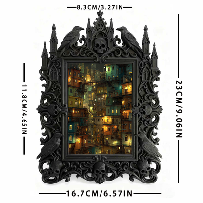 Gothic Dark Frame | Lash & Brow Studio Decor, Photo Holder, Wall-mountable