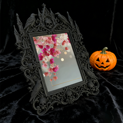 Gothic Dark Frame | Handmade Jewelry Shop Decor, Photo Frame, Waterproof Plastic