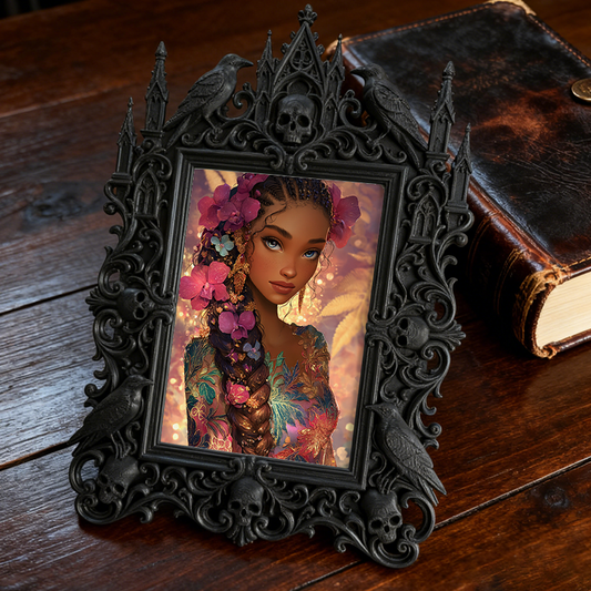Gothic Dark Frame | Horror Movie Merch Shop Decor, Photo Ornament, Dual-use