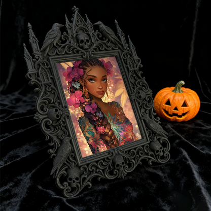 Gothic Dark Frame | Horror Movie Merch Shop Decor, Photo Ornament, Dual-use