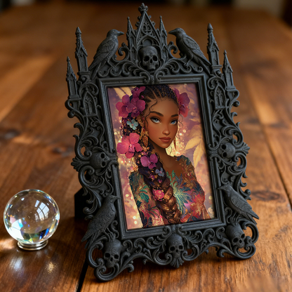 Gothic Dark Frame | Horror Movie Merch Shop Decor, Photo Ornament, Dual-use