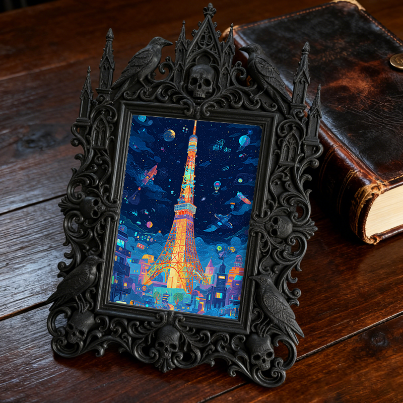 Gothic Dark Frame | Pottery Studio Decor, Photo Display, Wall/Tabletop