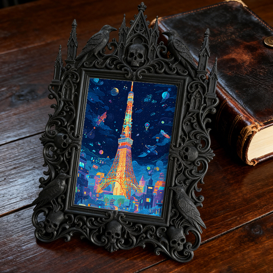 Gothic Dark Frame | Pottery Studio Decor, Photo Display, Wall/Tabletop