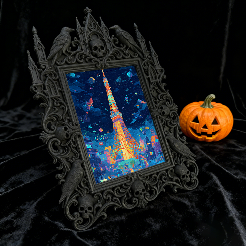 Gothic Dark Frame | Pottery Studio Decor, Photo Display, Wall/Tabletop