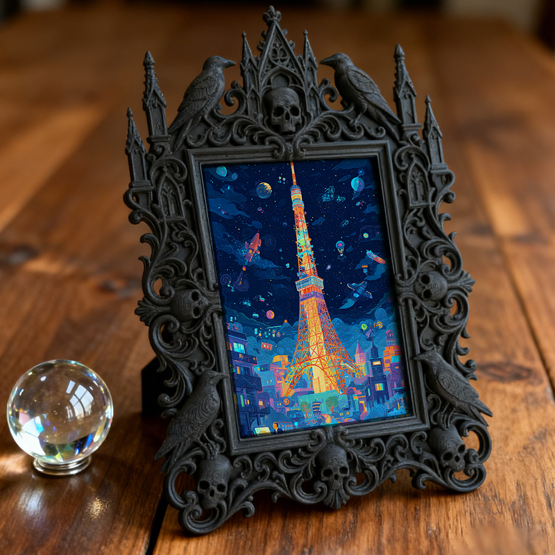Gothic Dark Frame | Pottery Studio Decor, Photo Display, Wall/Tabletop
