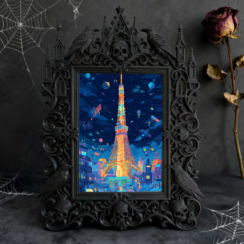 Gothic Dark Frame | Pottery Studio Decor, Photo Display, Wall/Tabletop