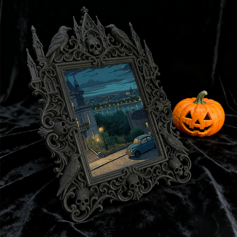 Gothic Dark Frame | Herbal Shop Decor, Photo Holder, Waterproof Plastic Frame