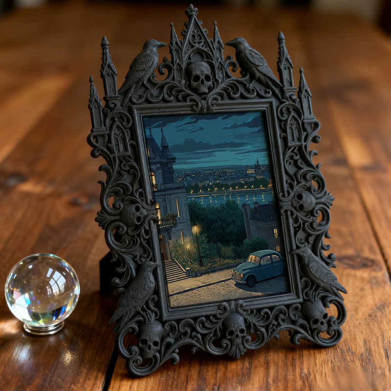 Gothic Dark Frame | Herbal Shop Decor, Photo Holder, Waterproof Plastic Frame