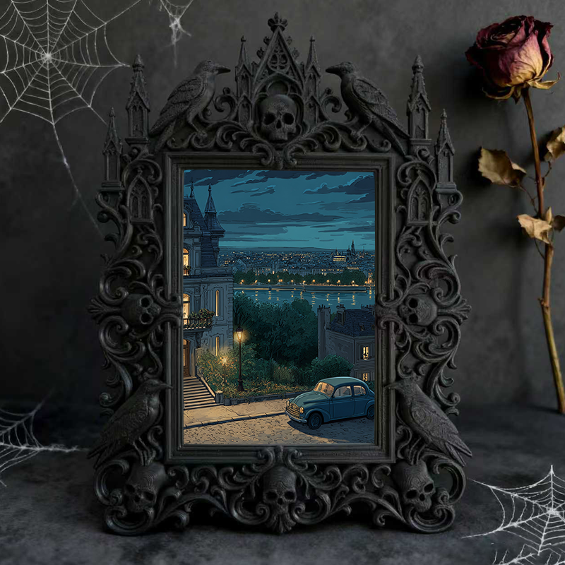Gothic Dark Frame | Herbal Shop Decor, Photo Holder, Waterproof Plastic Frame