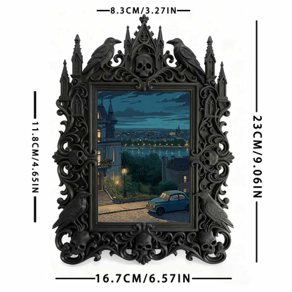 Gothic Dark Frame | Herbal Shop Decor, Photo Holder, Waterproof Plastic Frame