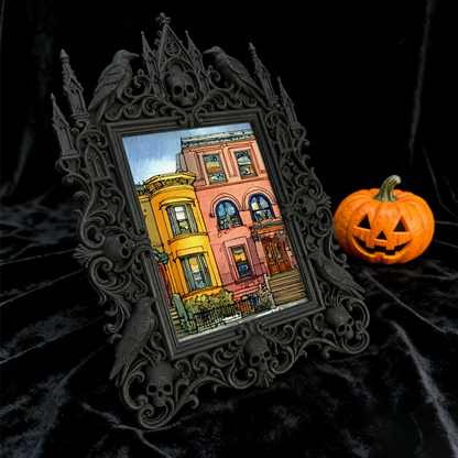 Gothic Dark Frame | Custom Leather Shop Decor, Photo Prop, Dual-use