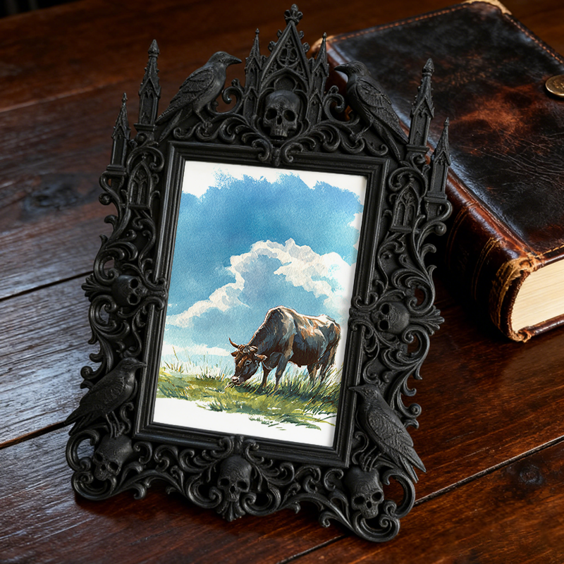 Gothic Dark Frame | Comic Book Store Decor, Photo Ornament, Waterproof Plastic
