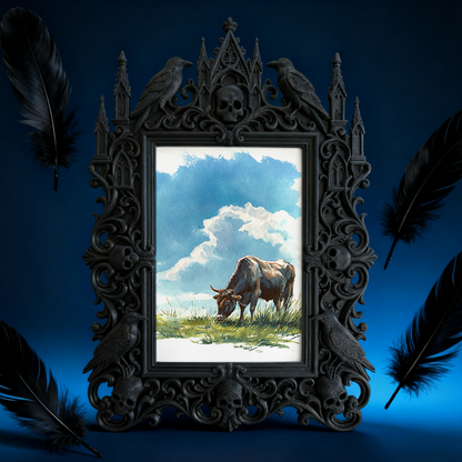 Gothic Dark Frame | Comic Book Store Decor, Photo Ornament, Waterproof Plastic