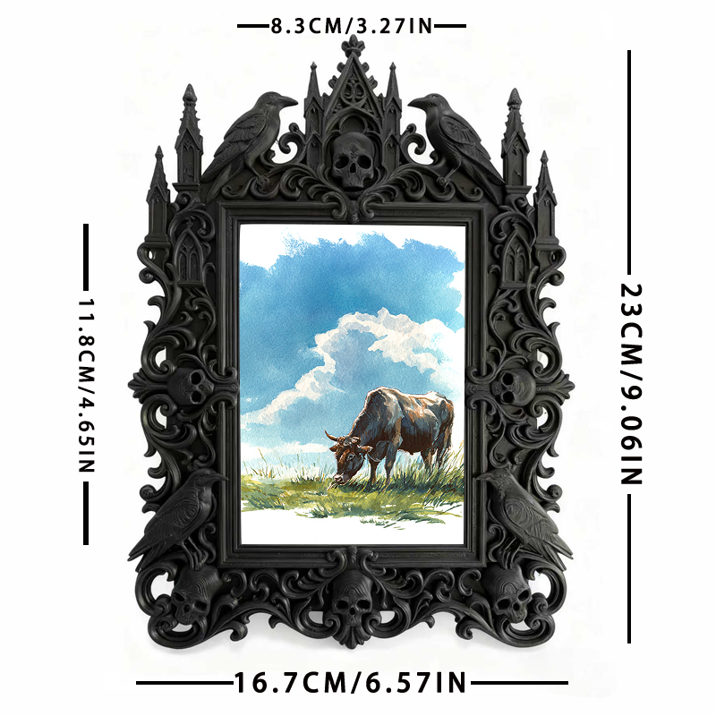 Gothic Dark Frame | Comic Book Store Decor, Photo Ornament, Waterproof Plastic