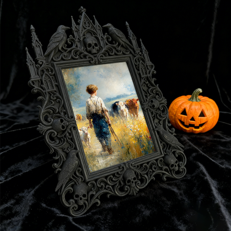 Gothic Dark Frame | Nail Art Studio Decor, Photo Display, Wall/Tabletop