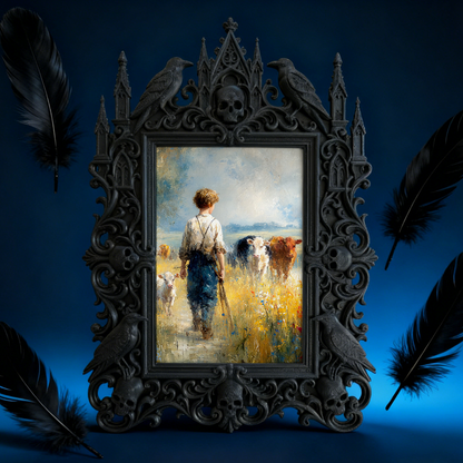 Gothic Dark Frame | Nail Art Studio Decor, Photo Display, Wall/Tabletop