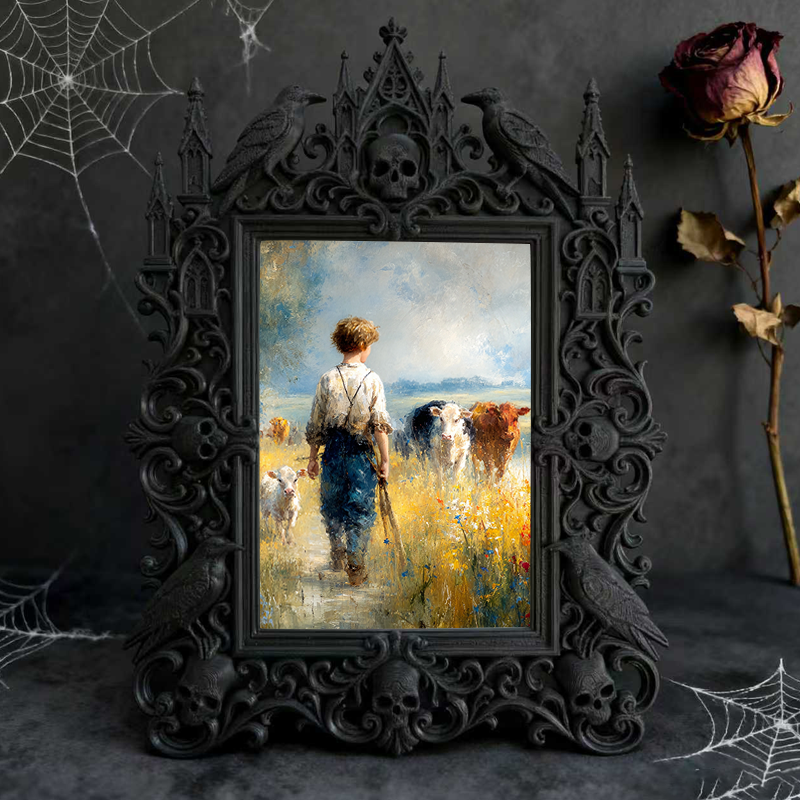 Gothic Dark Frame | Nail Art Studio Decor, Photo Display, Wall/Tabletop