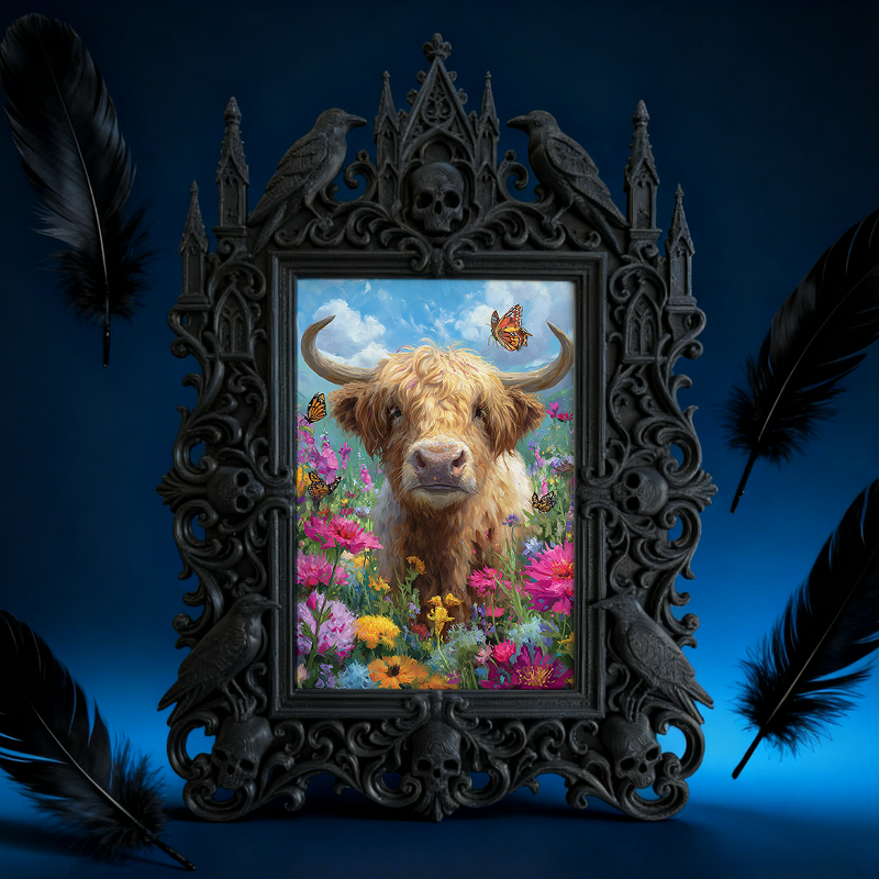 Gothic Dark Frame | Board Game Cafe Decor, Photo Prop, Waterproof Plastic Frame