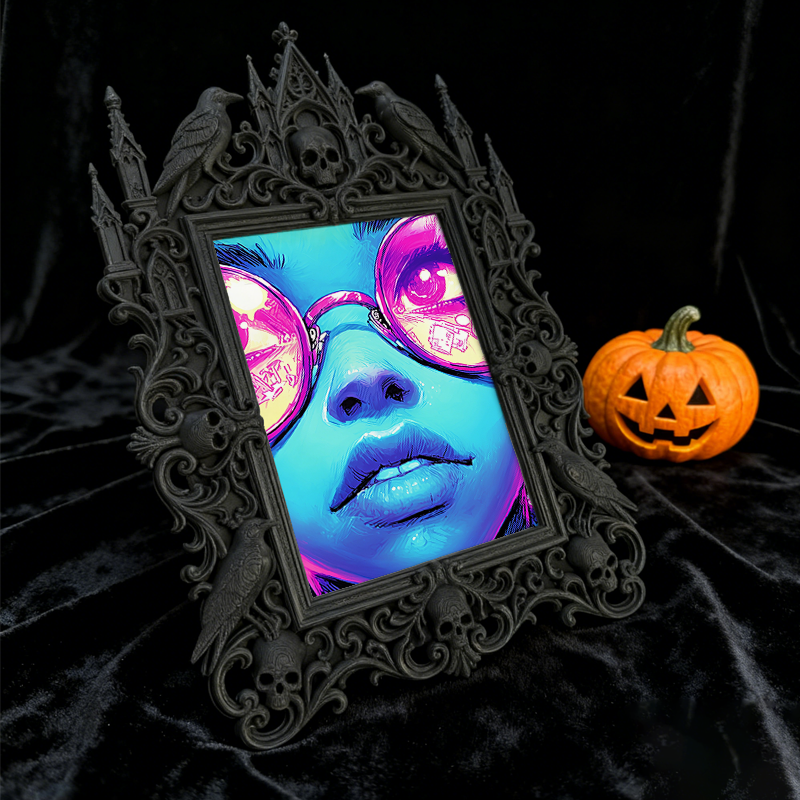 Gothic Dark Frame | Florist Shop Dark Corner Decor, Photo Ornament, Wall-mountable