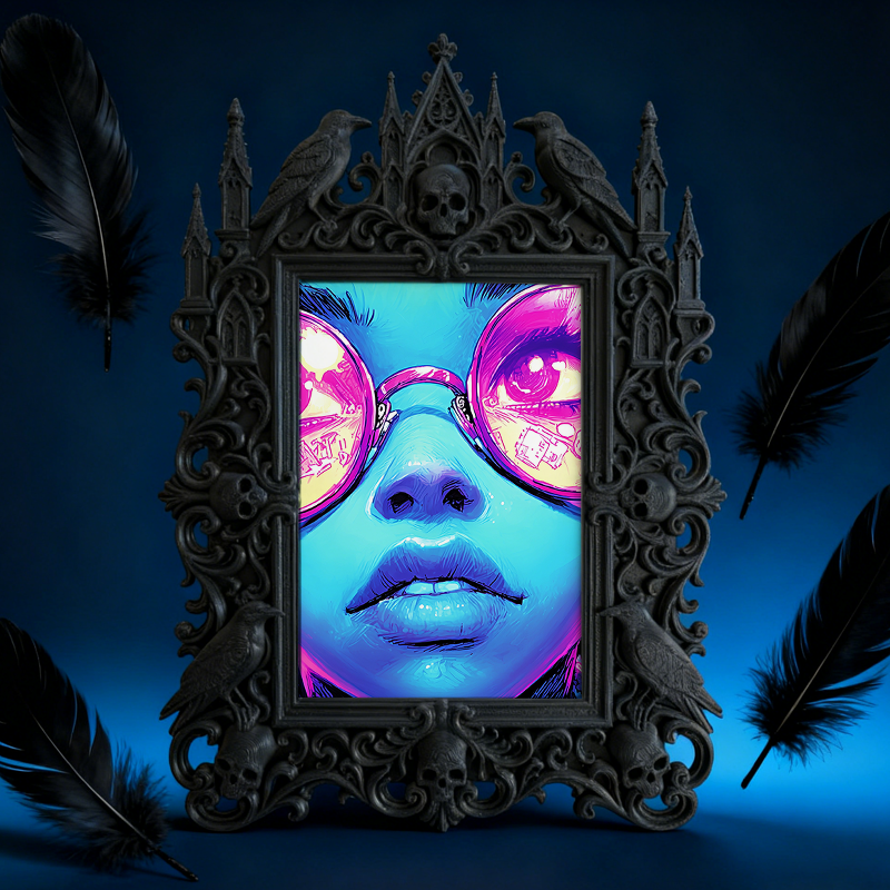 Gothic Dark Frame | Florist Shop Dark Corner Decor, Photo Ornament, Wall-mountable