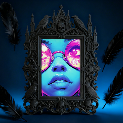 Gothic Dark Frame | Florist Shop Dark Corner Decor, Photo Ornament, Wall-mountable