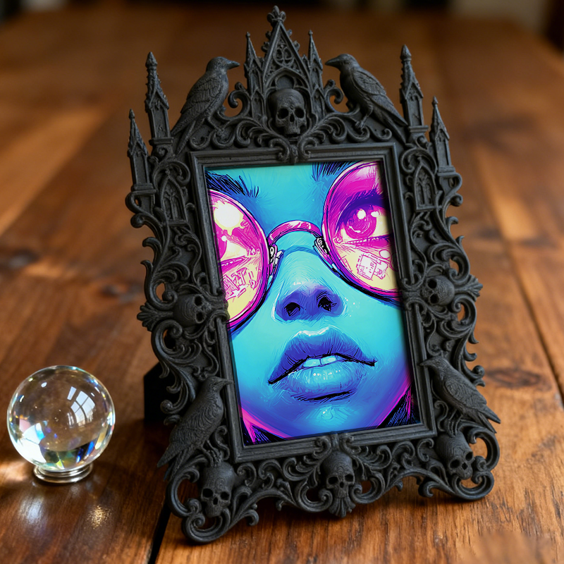 Gothic Dark Frame | Florist Shop Dark Corner Decor, Photo Ornament, Wall-mountable