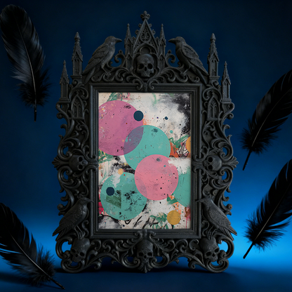 Gothic Dark Frame | Skate Shop Decor, Photo Display, Waterproof Plastic