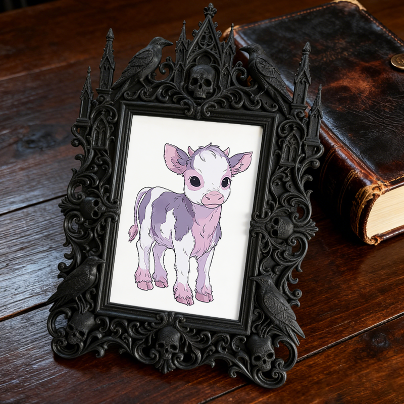 Gothic Dark Frame | Tea House Private Room Decor, Photo Holder, Dual-use
