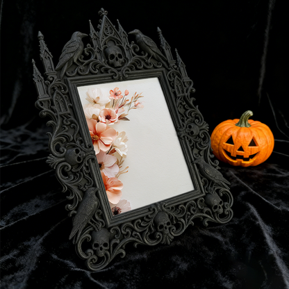 Gothic Dark Frame | Barber Shop Decor, Photo Ornament, Waterproof Plastic