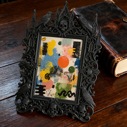 Gothic Dark Frame | Candle Making Workshop Decor, Photo Display, Dual-use