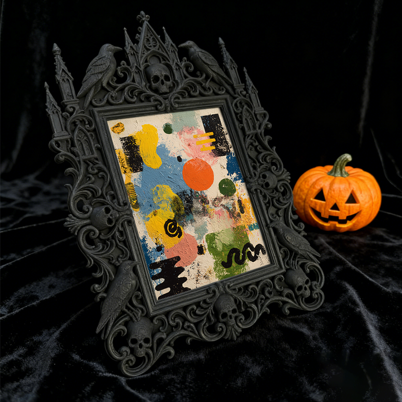Gothic Dark Frame | Candle Making Workshop Decor, Photo Display, Dual-use