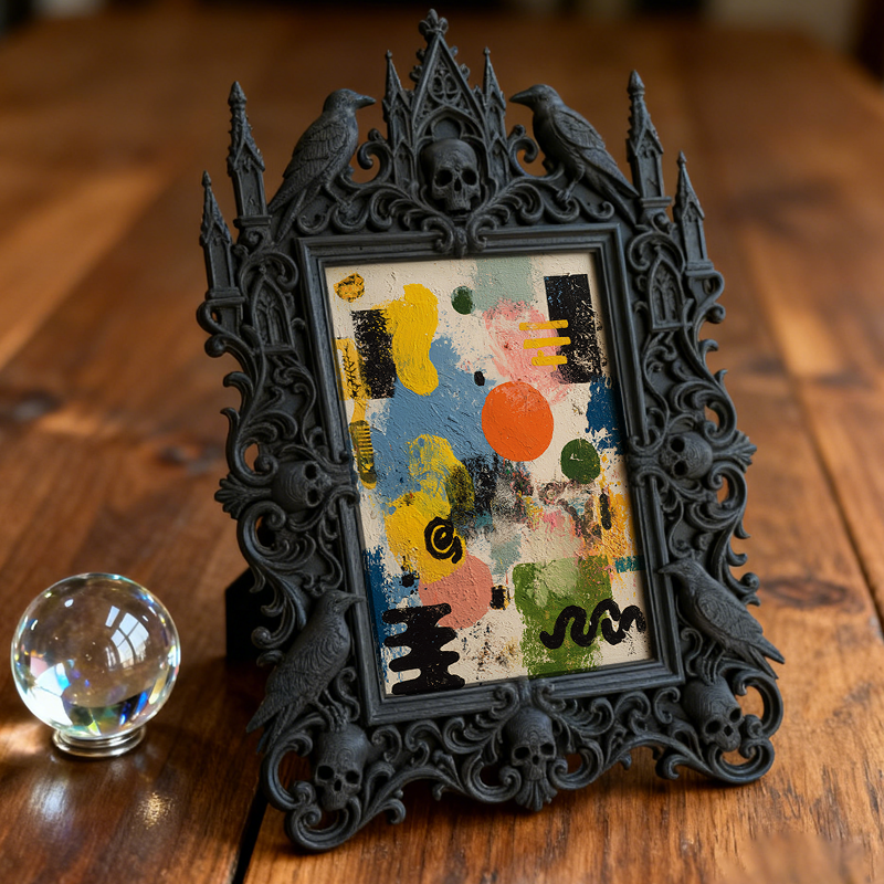 Gothic Dark Frame | Candle Making Workshop Decor, Photo Display, Dual-use
