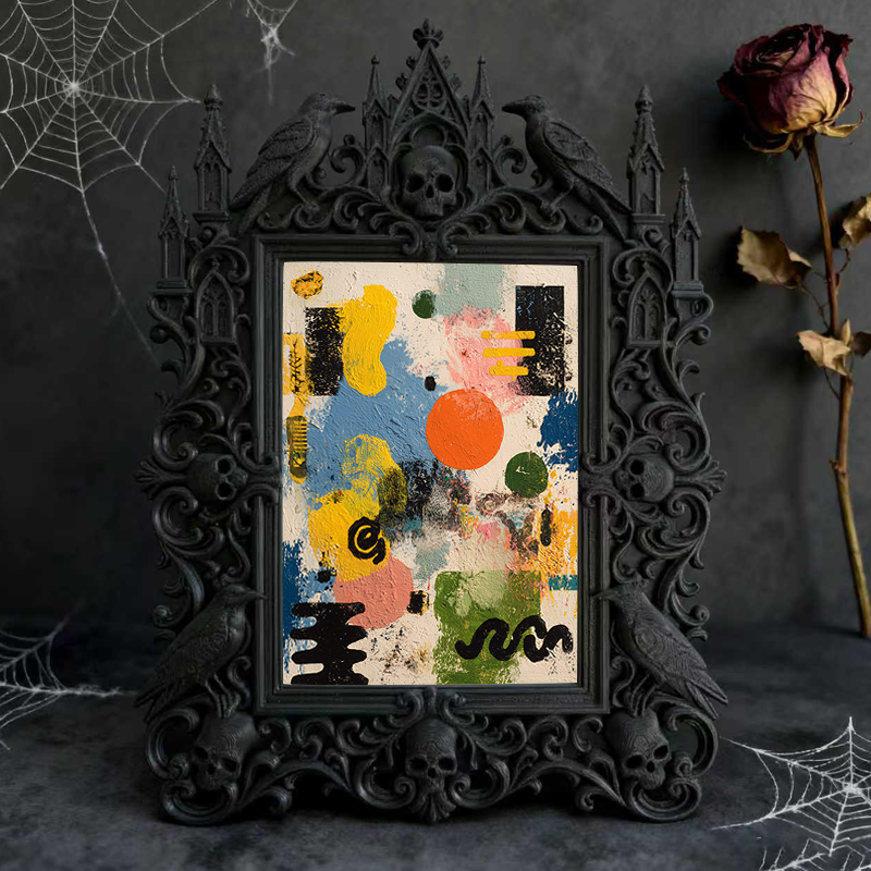 Gothic Dark Frame | Candle Making Workshop Decor, Photo Display, Dual-use
