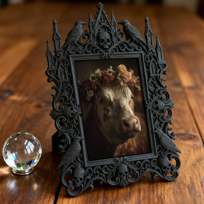 Gothic Dark Frame | Crystal Shop Decor, Photo Holder, Waterproof Plastic Frame