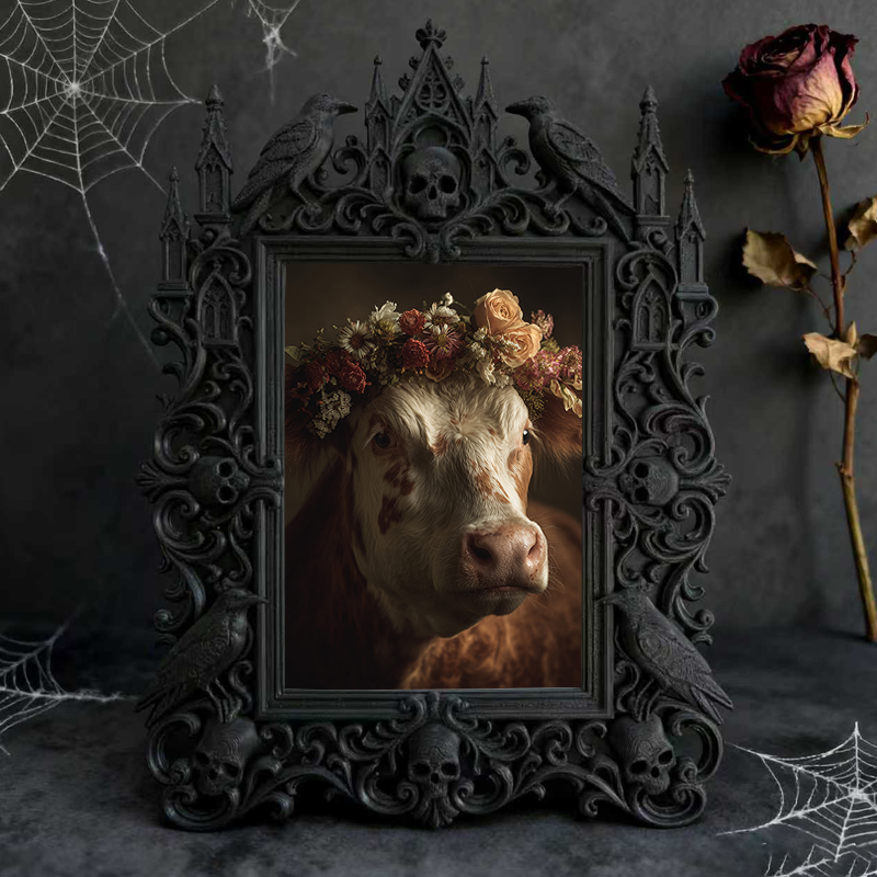 Gothic Dark Frame | Crystal Shop Decor, Photo Holder, Waterproof Plastic Frame