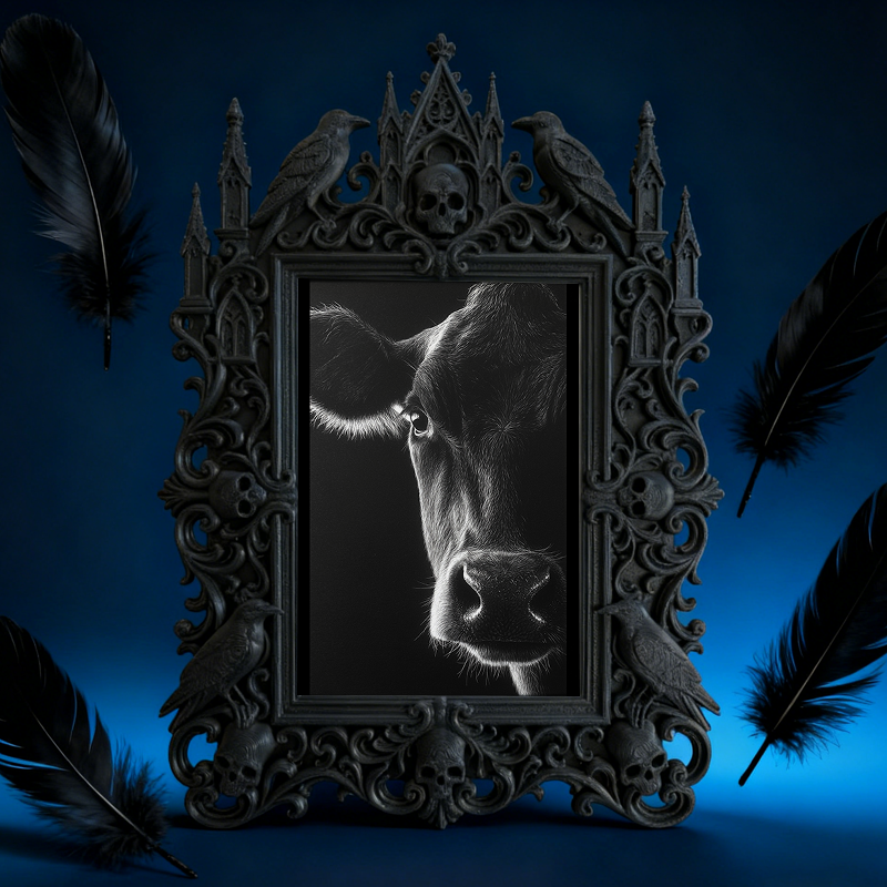 Gothic Dark Frame | Bakery Dark-themed Corner Decor, Photo Prop, Wall/Tabletop