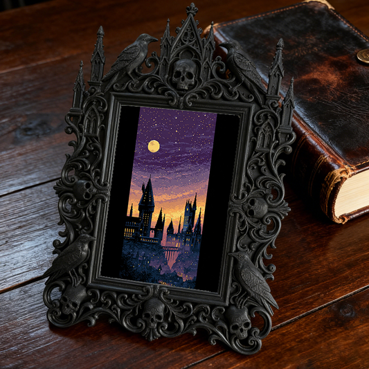 Gothic Dark Frame | Thrift Store Decor, Vintage Photo Holder, Dual-use