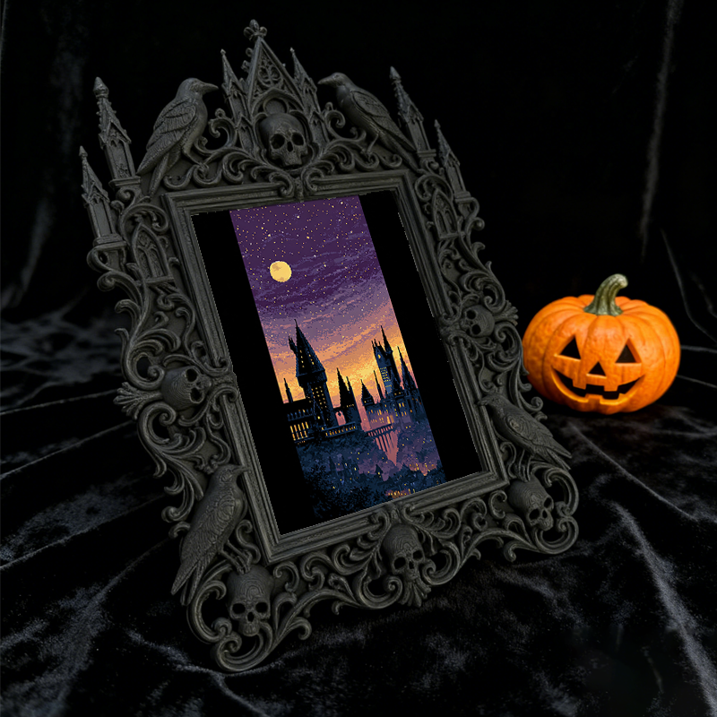 Gothic Dark Frame | Thrift Store Decor, Vintage Photo Holder, Dual-use