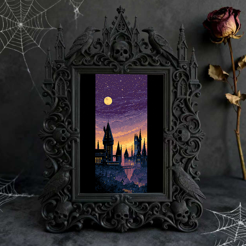 Gothic Dark Frame | Thrift Store Decor, Vintage Photo Holder, Dual-use