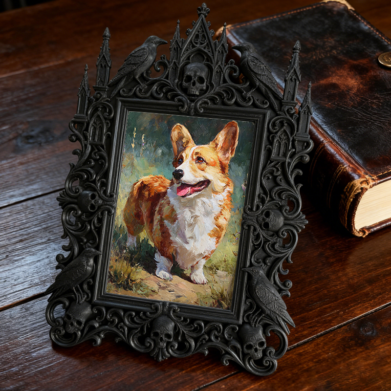 Gothic Dark Frame | Tattoo Studio Wall Decor, Photo Display, Waterproof Plastic Frame