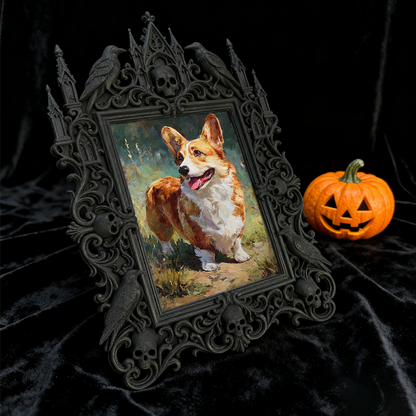 Gothic Dark Frame | Tattoo Studio Wall Decor, Photo Display, Waterproof Plastic Frame