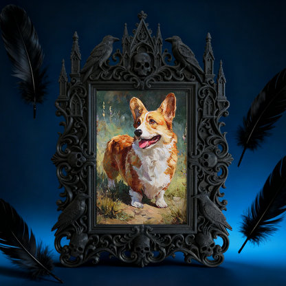 Gothic Dark Frame | Tattoo Studio Wall Decor, Photo Display, Waterproof Plastic Frame