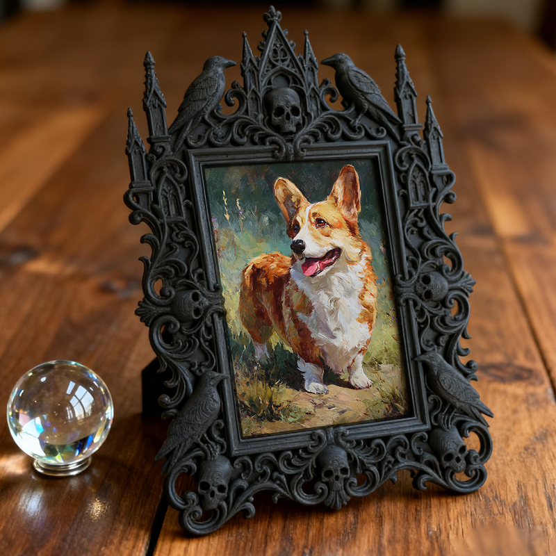 Gothic Dark Frame | Tattoo Studio Wall Decor, Photo Display, Waterproof Plastic Frame