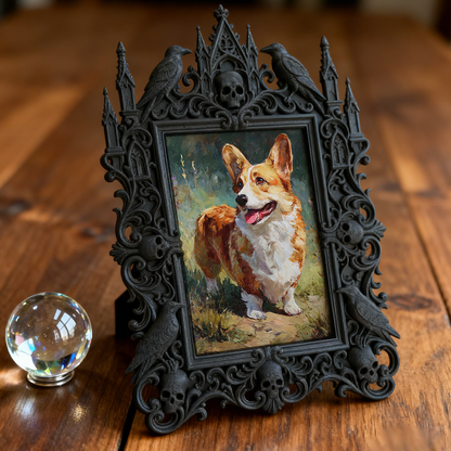 Gothic Dark Frame | Tattoo Studio Wall Decor, Photo Display, Waterproof Plastic Frame