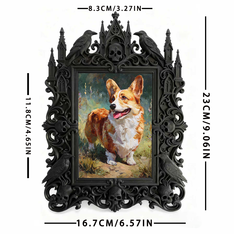 Gothic Dark Frame | Tattoo Studio Wall Decor, Photo Display, Waterproof Plastic Frame