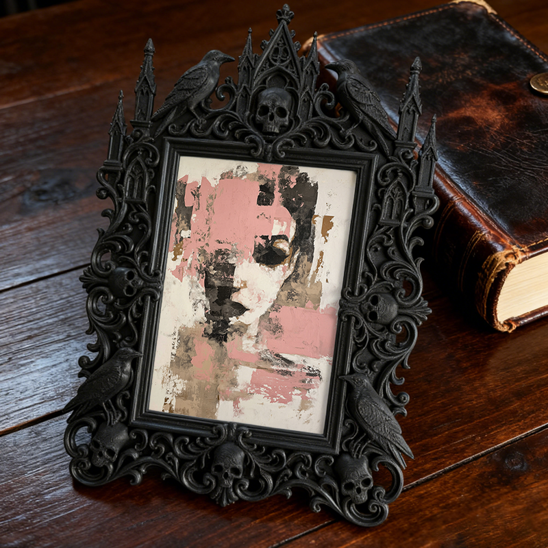 Gothic Dark Frame | Tarot & Divination Shop Decor, Photo Holder, Wall/Tabletop