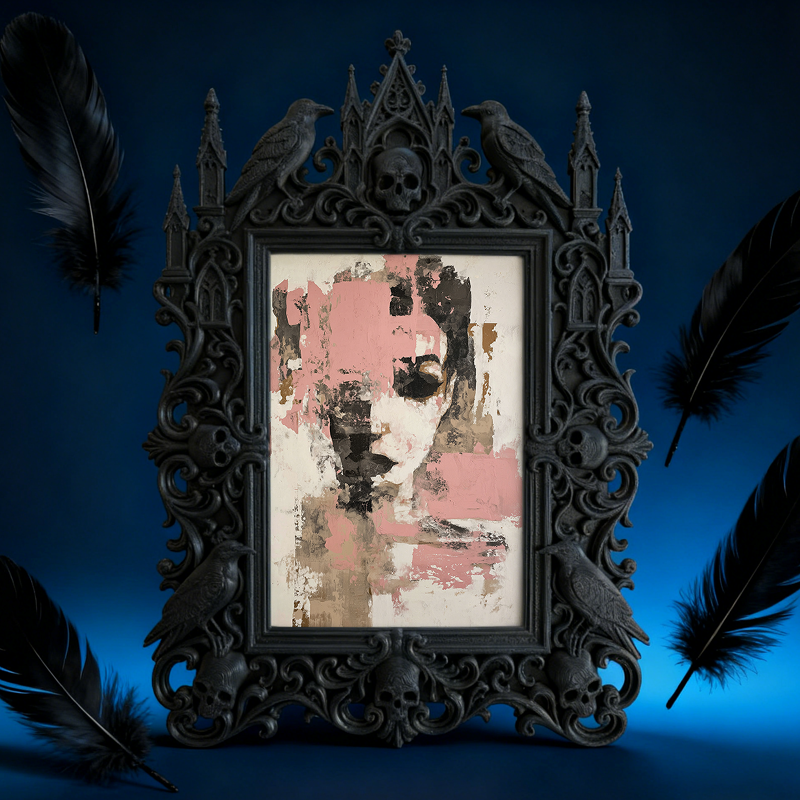 Gothic Dark Frame | Tarot & Divination Shop Decor, Photo Holder, Wall/Tabletop