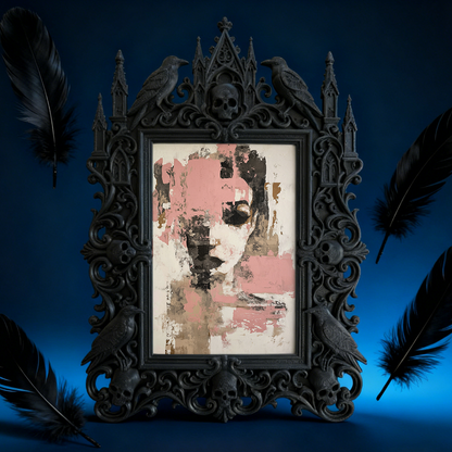 Gothic Dark Frame | Tarot & Divination Shop Decor, Photo Holder, Wall/Tabletop