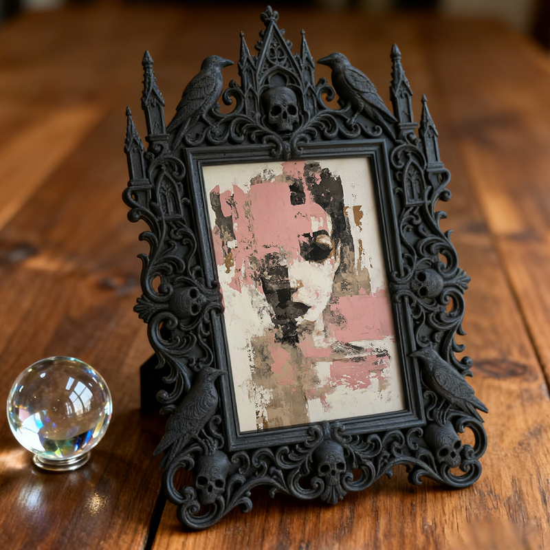 Gothic Dark Frame | Tarot & Divination Shop Decor, Photo Holder, Wall/Tabletop